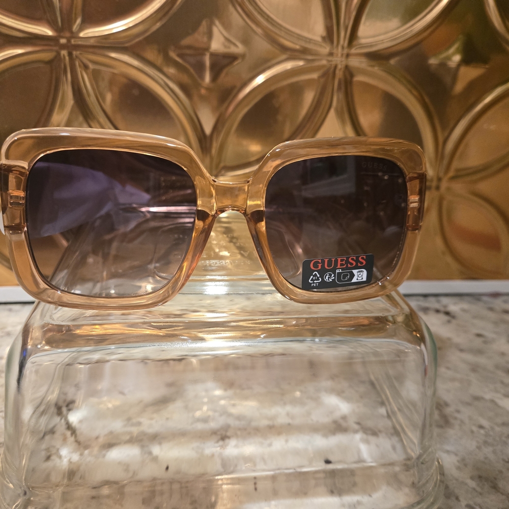 Guess Square Sunglasses with Brown Tint